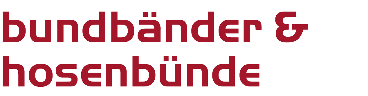 Schriftzug Bundbänder & Hosenbünde
